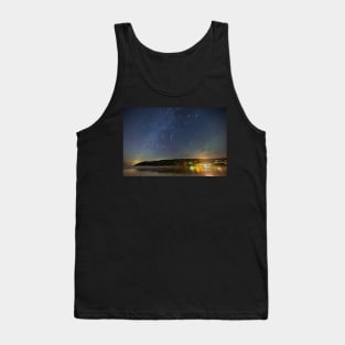 Oxwich Bay on Gower at Night Tank Top